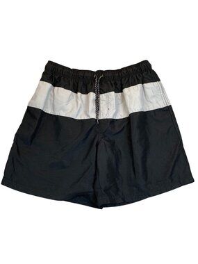 Ocean Pacific Mens Swim Shorts Size XL Black Swimwear Draswstring Summer Casual